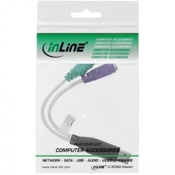 InLine USB na PS/2 konvertor USB Type-A samec / 2x PS/2 samica