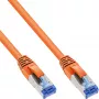 InLine Patch kábel S/FTP PiMF Cat.6A bezhalogénový 500MHz oranžový 0,3m