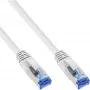 InLine Patch kábel S/FTP PiMF Cat.6A bezhalogénový 500MHz biely 0,3m