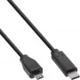 InLine USB 2.0 kábel, USB-C konektor samec / Micro-B konektor samec, čierny, 2m