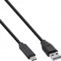USB 2.0 kábel InLine 35736 USB-C konektor samec / USB-A konektor samec čierny 0,5m