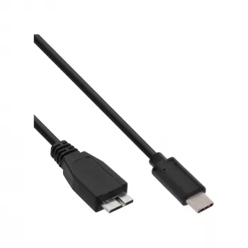 InLine USB 3.2 Gen.1x2 kábel, USB-C konektor samec / Micro-B konektor samec, čierny, 1,5m