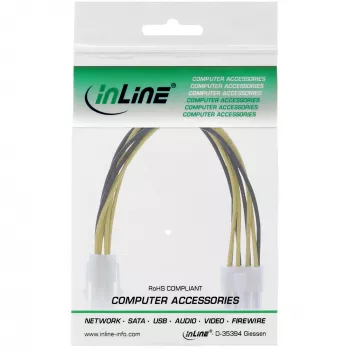 InLine napájací adaptér pre základnú dosku 12V ATX1.3 4-pinový konektor samica / ATX2.0 8 Pin konektor samec