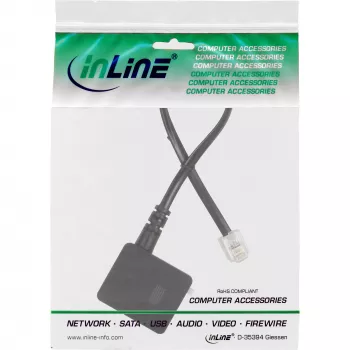 TAE adaptérový kábel RJ11 6P4C konektor samec na TAE-N konektor samica InLine 69946
