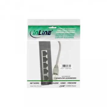 InLine ISDN splitter 5x RJ45 samica kábel 15cm s ukončovacími odpormi