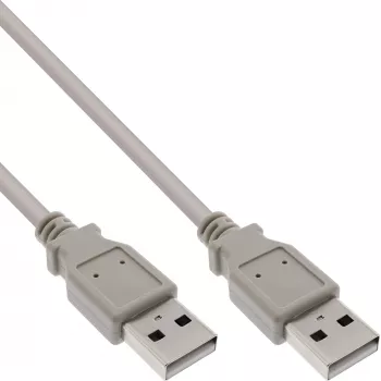 USB 2.0 kábel Type-A konektor samec / konektor samec béžový 0,5 m InLine 34305H