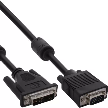 InLine DVI-A kábel 12+5 konektor samec / 15Pin HD VGA konektor samec 3m