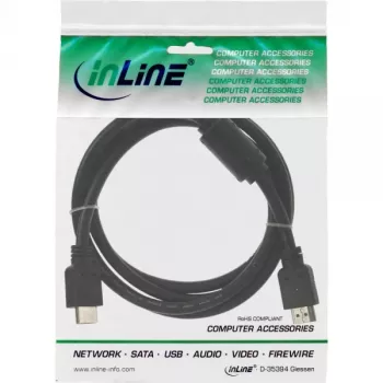 InLine HDMI kábel High Speed konektor samec + ferit čierny 5m