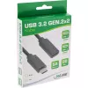 InLine USB 3.2 Gen.2x2 predlžovací kábel, USB-C konektor samec/samica, čierny, 0,5m