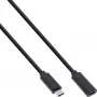 InLine USB 3.2 Gen.1x2 predlžovací kábel, USB-C konektor samec/samica, čierny, 1,5m