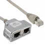 InLine Cat.5e splitter dve rôzne pripojenia cez jeden RJ45 8P8C patch kábel