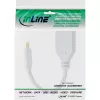 InLine Mini DisplayPort konektor samec na DisplayPort konektor samica kábel, 4K2K, biely, 0,15 m