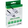 InLine USB 2.0 kábel, USB-C konektor samec / Micro-B konektor samec, čierny/alu, flexibilný, 0,5m