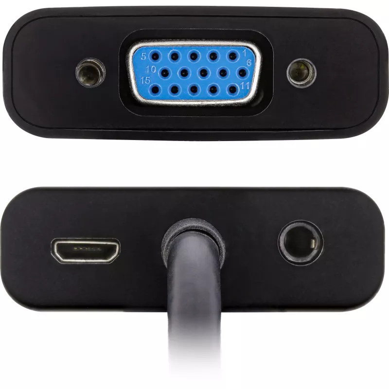 InLine konvertorový kábel HDMI na VGA s audio aktívny video konvertor čierny