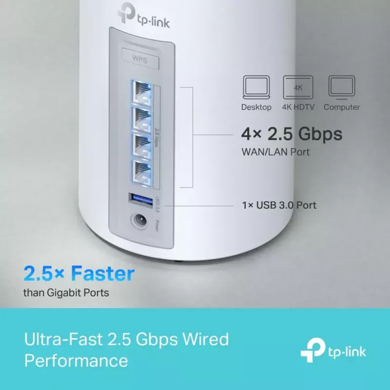 Mesh systém TP-Link Deco BE65 Tri-Band 2,4 GHz 5 GHz 6 GHz Wi-Fi 7