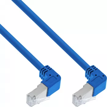 Sieťový kábel InLine® S-76602BU-1.5 zahnutý konektor S/FTP Cat.6 1,50 m modrý