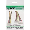 InLine interný napájací Y-kábel 1x 4-pinový Molex / 2x 4-pinový Molex zahnutý 0,15 m