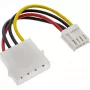 InLine napájací adaptér interný 5,25 palca 4-pinový Molex konektor samica / 3,5 palca Floppy konektor samec 0,06 m