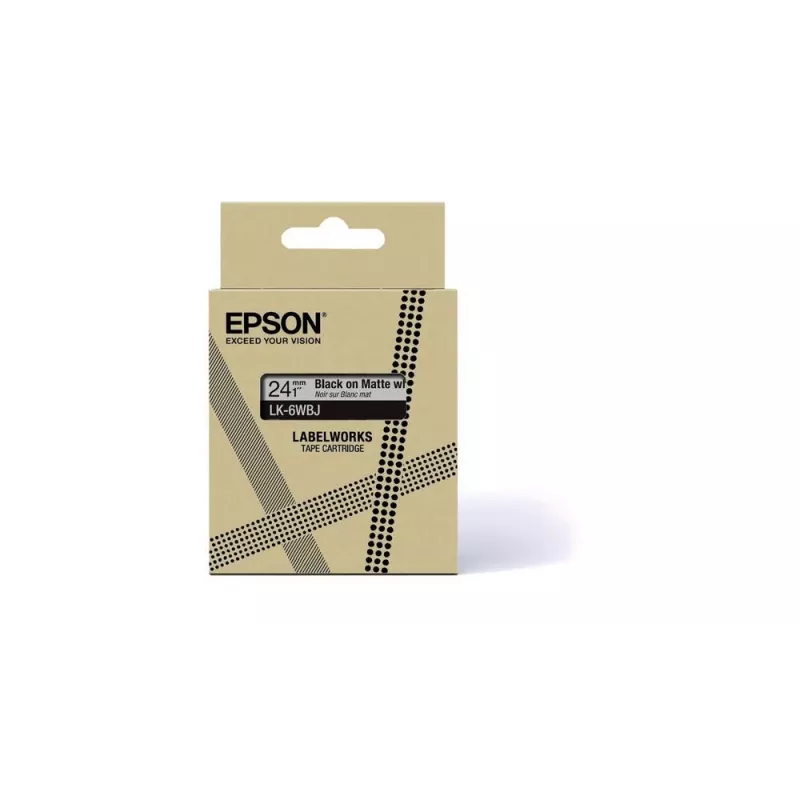 Páska do tlačiarne etikiet Epson LK-6WBJ čierna biela termotransferová 2,4 cm