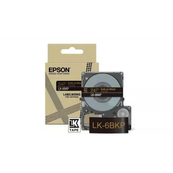 Etiketová páska Epson LK-6BKP čierna zlatá 2,4 cm termotransferová