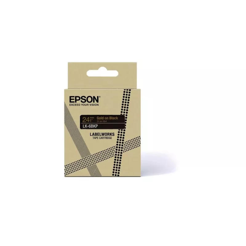 Etiketová páska Epson LK-6BKP čierna zlatá 2,4 cm termotransferová