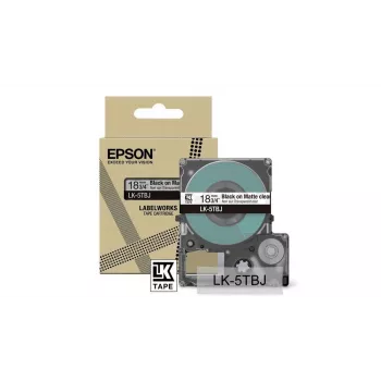 Etiketová páska Epson LK-5TBJ čierna transparentná 1,8 cm