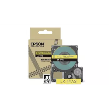 Etiketová páska Epson LK-4YAS sivá žltá termotransferová 1,2 cm