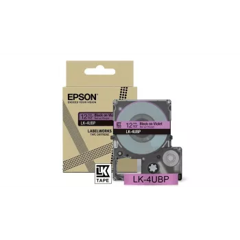 Etiketová páska Epson LK-4UBP čierna fialová termotlačová 1,2 cm