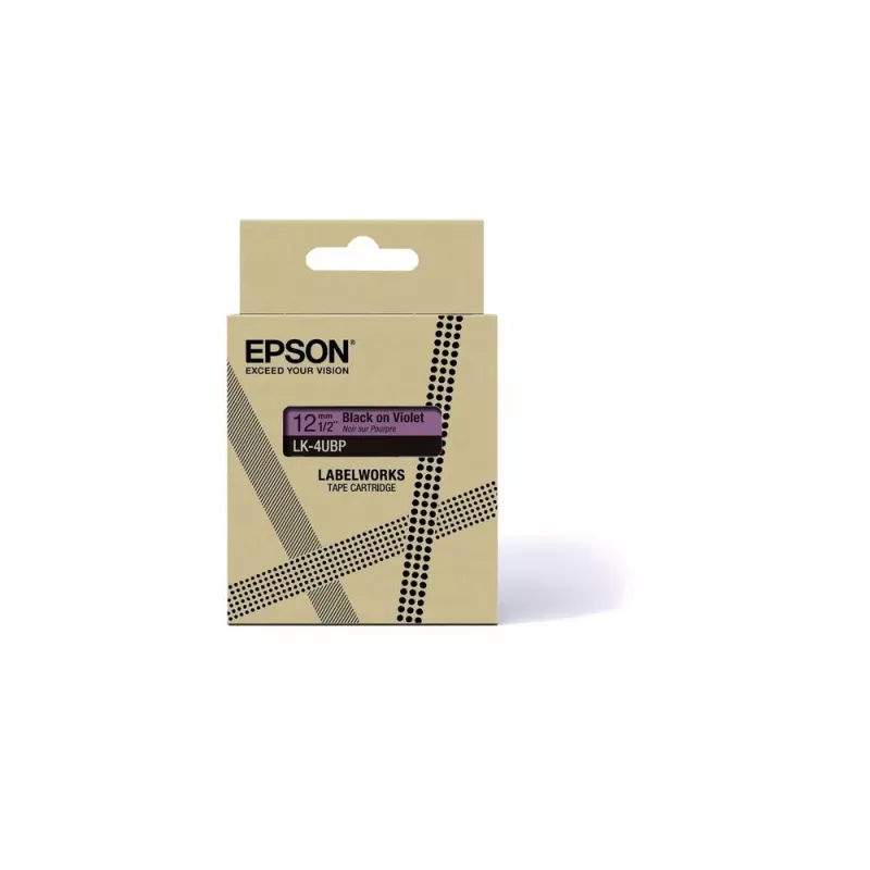 Etiketová páska Epson LK-4UBP čierna fialová termotlačová 1,2 cm