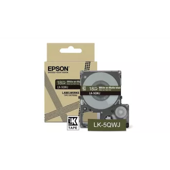 Tlačiareň etikiet Epson LK-5QWJ khaki biela termotransferová 1,8 cm