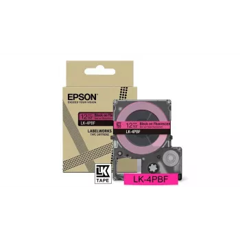 Etiketová páska Epson LK-4PBF čierna ružová termotransferová 1,2 cm
