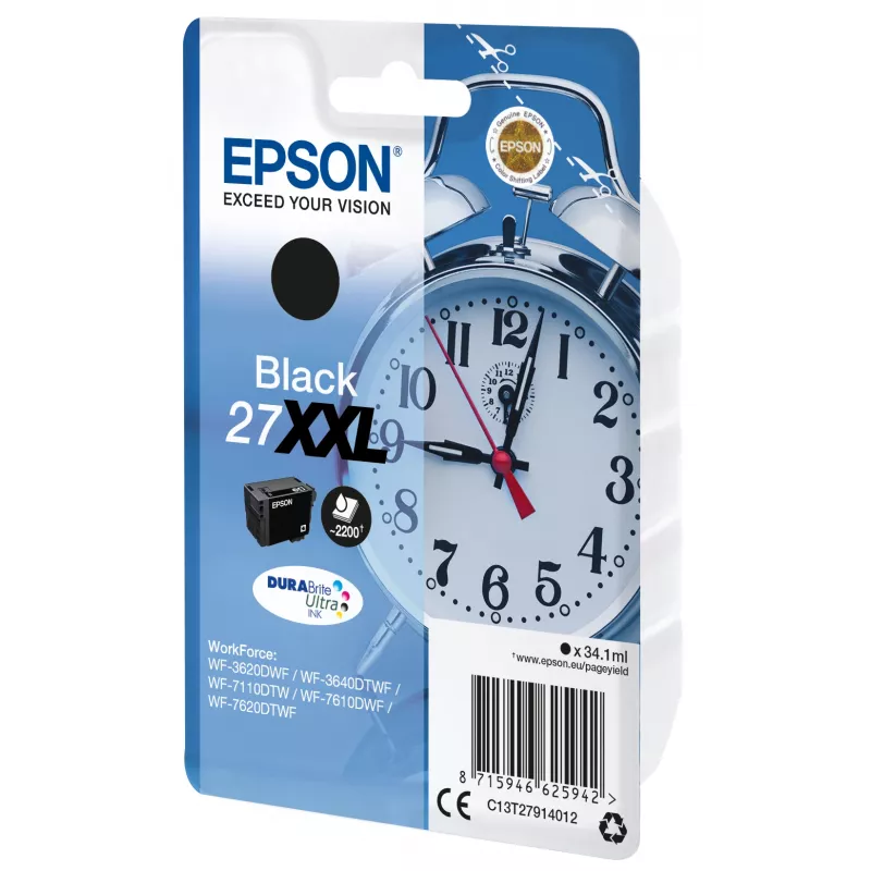Epson jednotlivé balenie čierna 27XXL DURABrite Ultra atrament