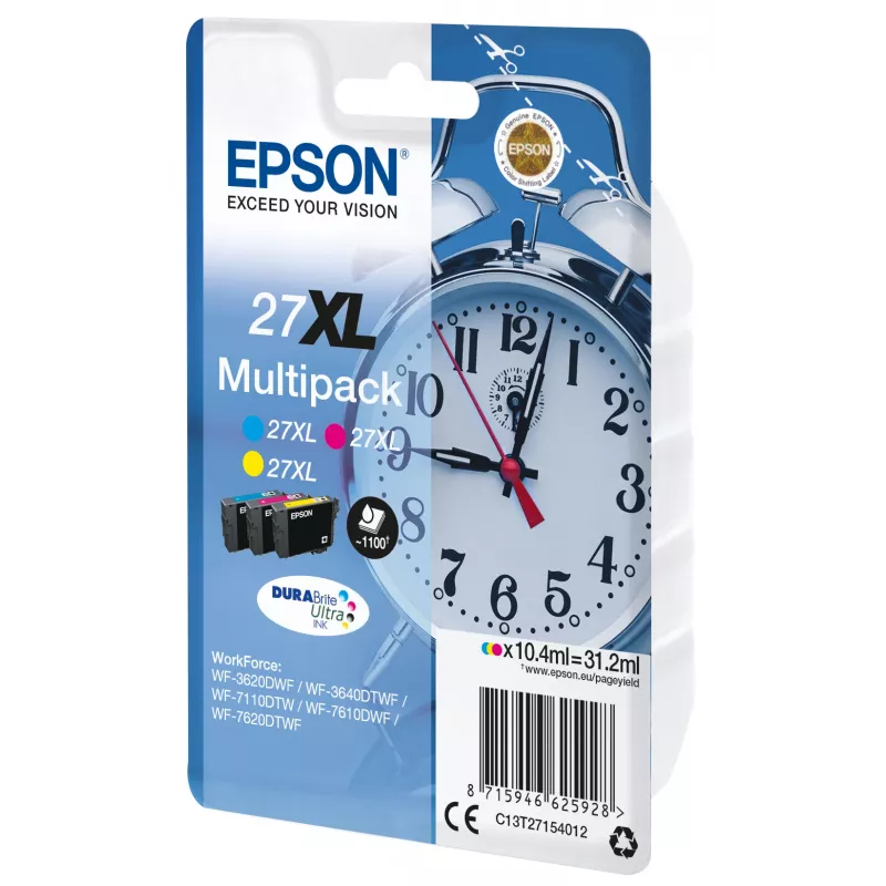 Epson Wecker multibalenie 3-farebné 27XL DURABrite Ultra atrament