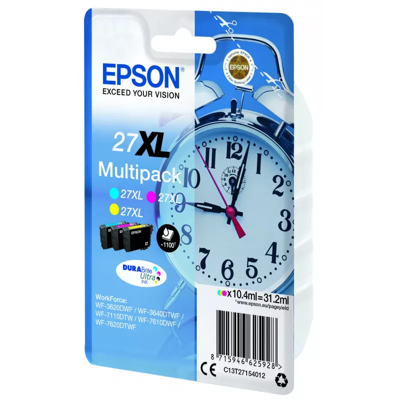 Epson Wecker multibalenie 3-farebné 27XL DURABrite Ultra atrament