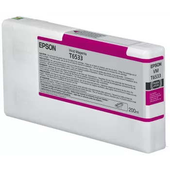 Epson T6533 Vivid Magenta atramentová kazeta (200 ml), Vivid Magenta, pigmentový atrament, 200 ml, 1 ks
