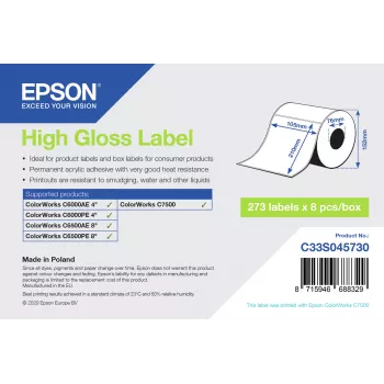 Epson C33S045730 tlačová etiketa biela samolepiaca tlačová etiketa