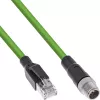 InLine priemyselný sieťový kábel, M12 8-pin X-kódovaný na RJ45 konektor samec, Cat.6A PUR 10 m