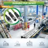 InLine priemyselný sieťový kábel, M12 4-pin D-kódovaný konektor samec na RJ45, PUR 3m