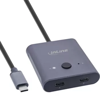 InLine USB-C prepínač, obojsmerný prepínač, 10 Gb/s, 100 W