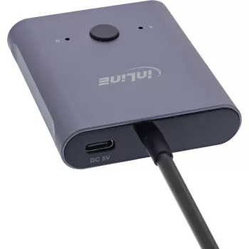 InLine USB-C prepínač, obojsmerný prepínač, 10 Gb/s, 100 W