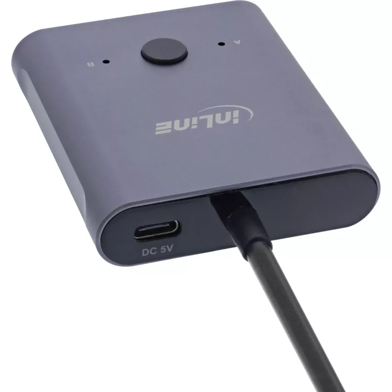 InLine USB-C prepínač, obojsmerný prepínač, 10 Gb/s, 100 W