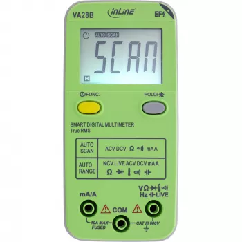 Multimeter InLine 43117B vreckový s Auto-Range, Autoscan, LCD 44×30 mm, batéria AAA