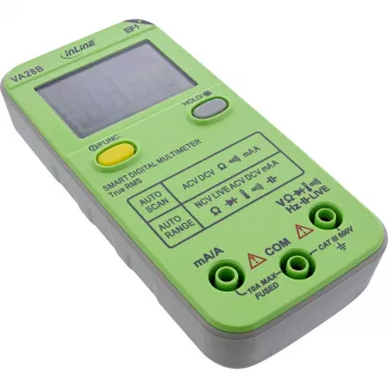 Multimeter InLine 43117B vreckový s Auto-Range, Autoscan, LCD 44×30 mm, batéria AAA