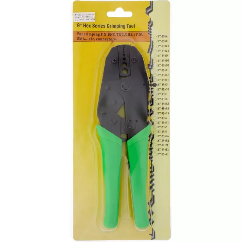 InLine krimpovacie kliešte Coax HT-336G pre RG 58,59,62,174 WBC 110 195/200 240