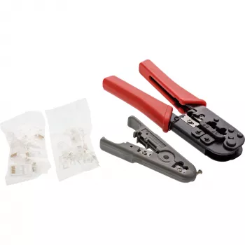 InLine sada krimpovacích klieští, pre sieťové konektory, s RJ45 8P8C a RJ11 6P4C