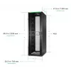 APC NetShelter SX Server Rack Gen 2, 48U, 2258H x 750B x 1200T mm, s bočnými stenami, čierna