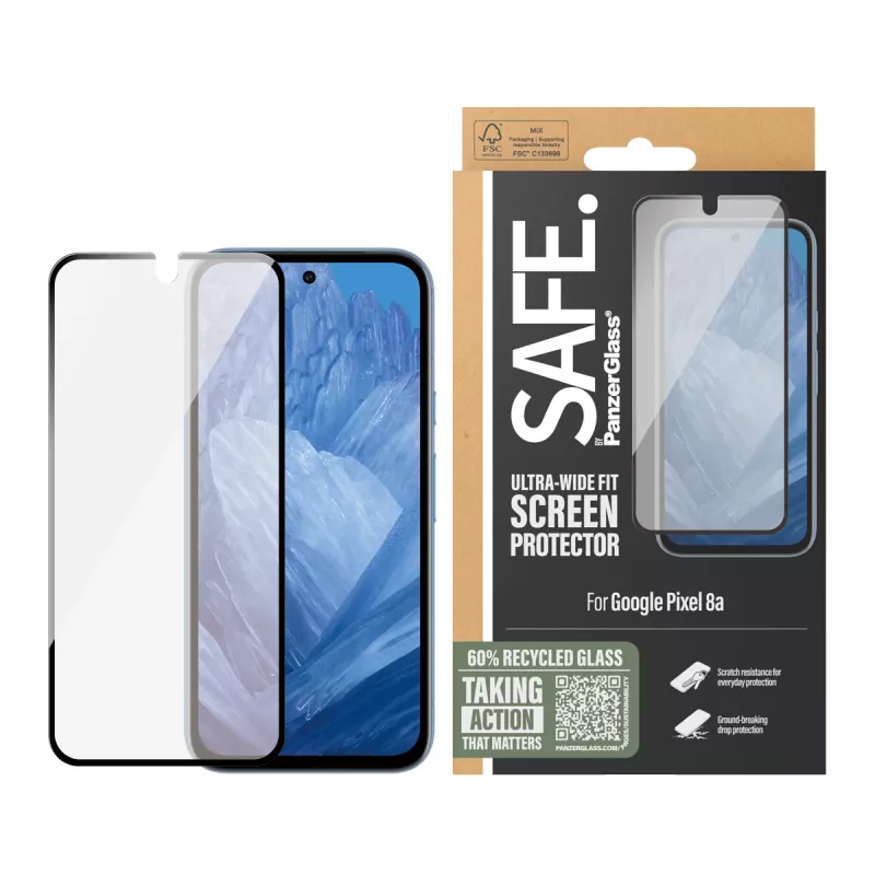PanzerGlass SAFE. by ® ochranná fólia displeja Google Pixel 8a | Ultra-Wide Fit