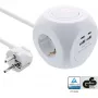 InLine Charging Cube InLine 16499A 3x ochranný kontakt 2x USB-C 2x USB-A biela 2 m