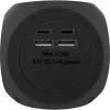 InLine Charging Cube InLine 16499B 3x ochranný kontakt 2x USB-C 2x USB-A čierna 2 m