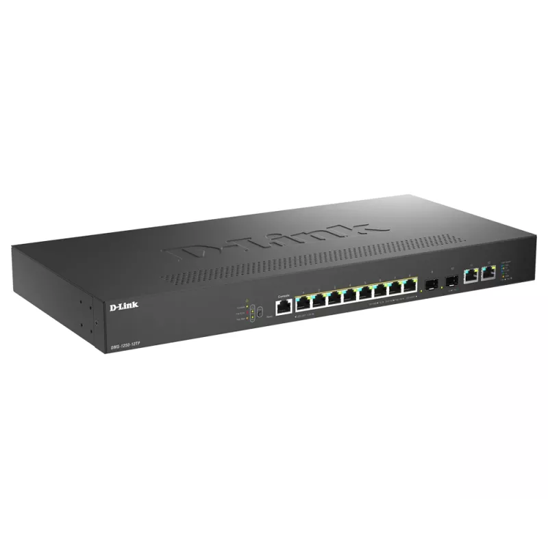 D-Link DMS-1250-12TP/E sieťový switch Managed 2.5G Ethernet (100/1000/2500) Power over Ethernet (PoE) čierna